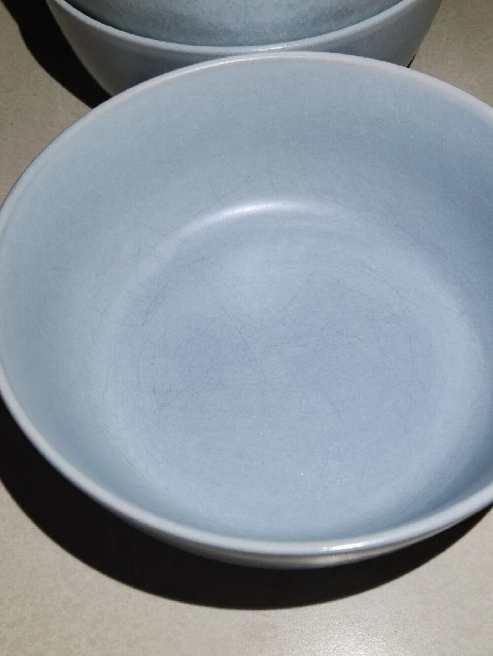 Pottery Barn Pale Blue Ceramic Serving Bowls - Set of 4 Cottagecore